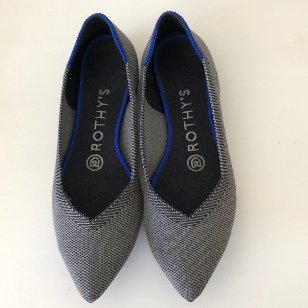 Rothy’s Cloud Grey Birdseye The Point Flats 6